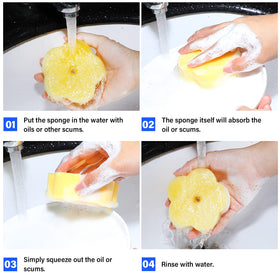 Chuangdi flower sponge pink reduces surface oil in hot tubs