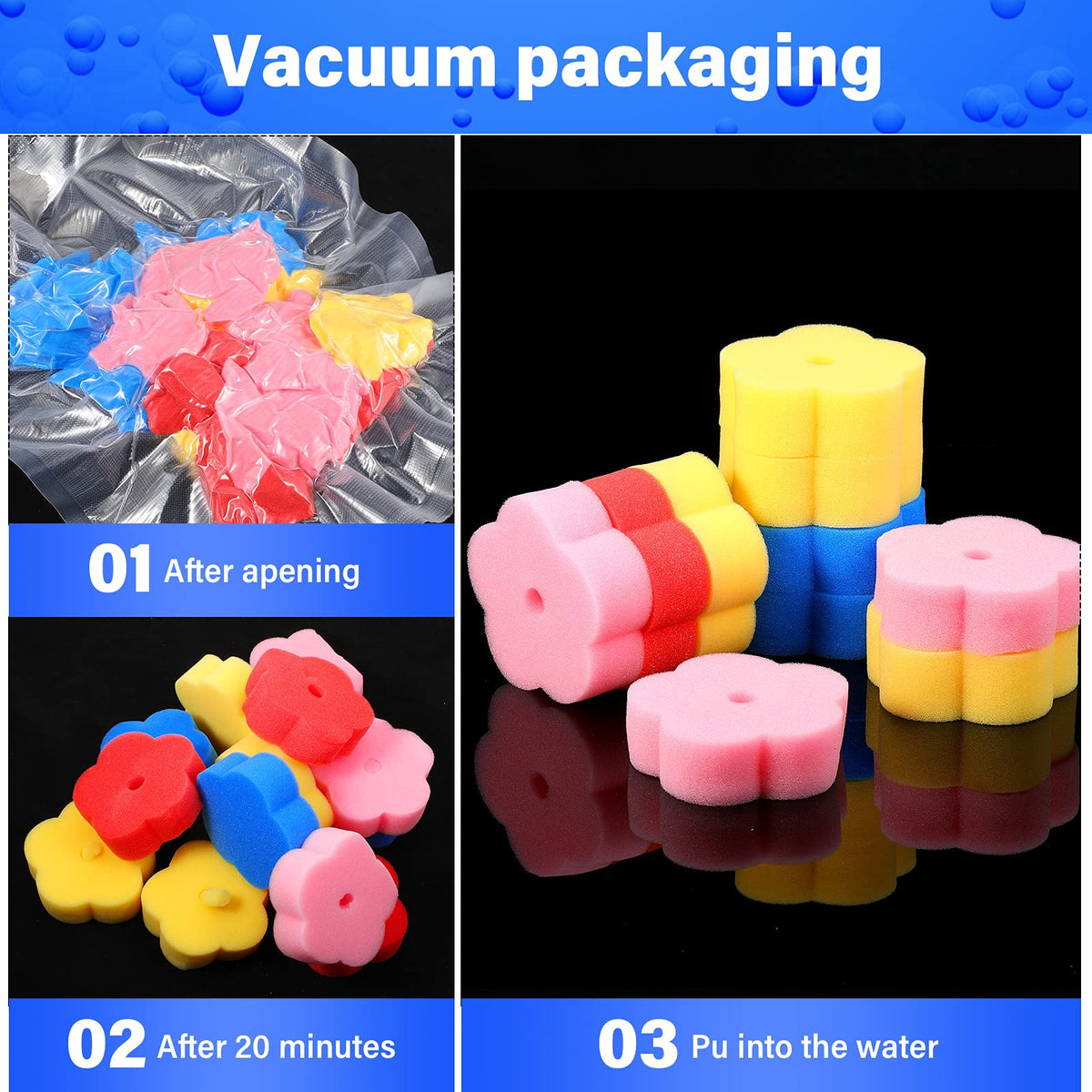 Chuangdi flower sponge yellow helps maintain clear spa water