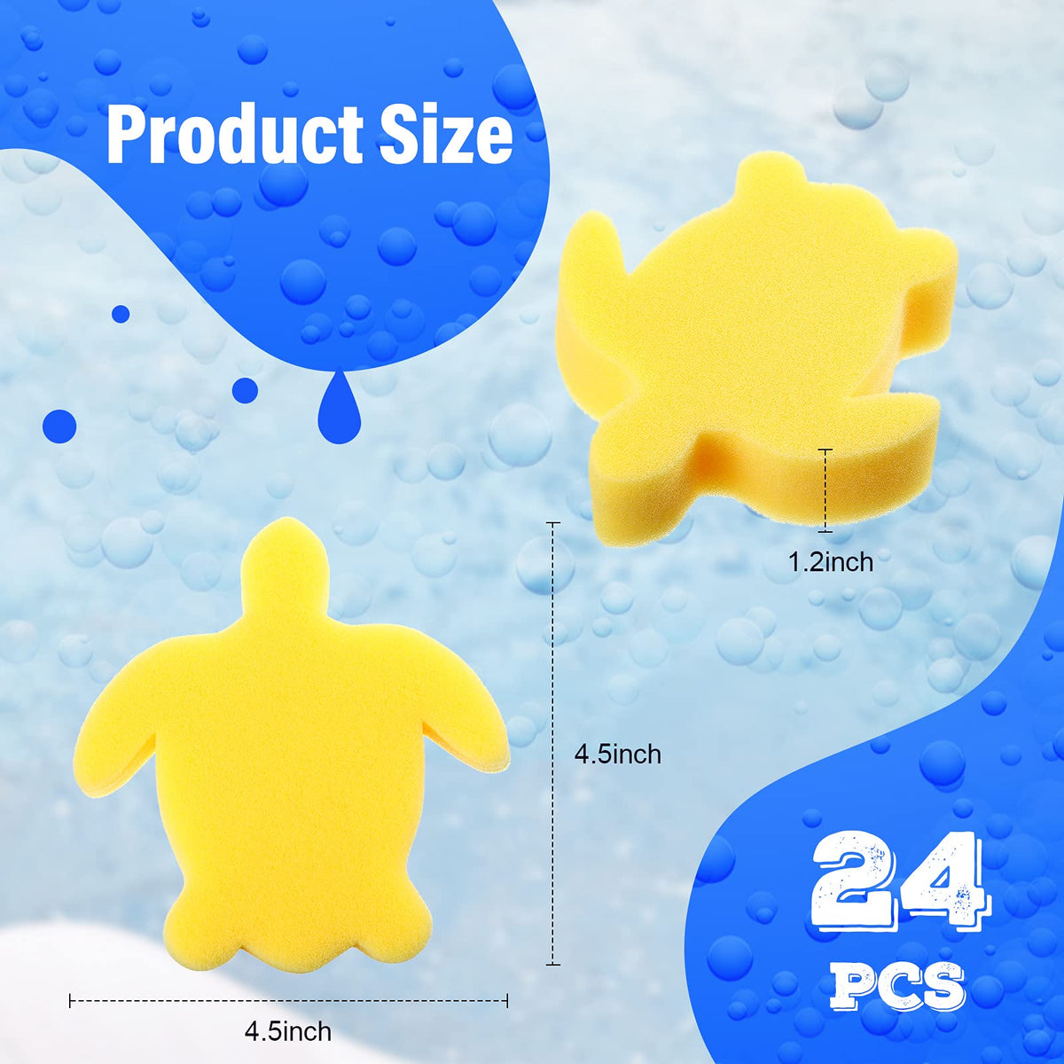 Chuangdi turtle sponges packaging view ready for pool care
