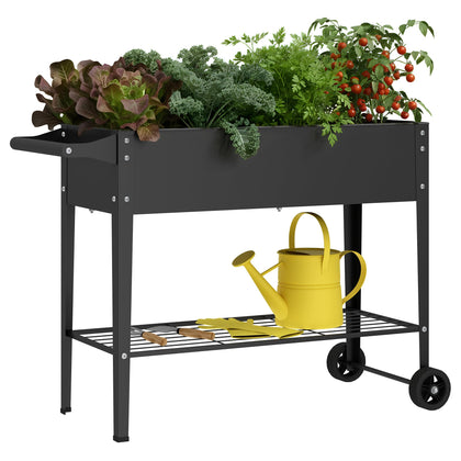 Chuangshuo Guard Elevate 32-inch tall raised bed with wheel for easy mobility.