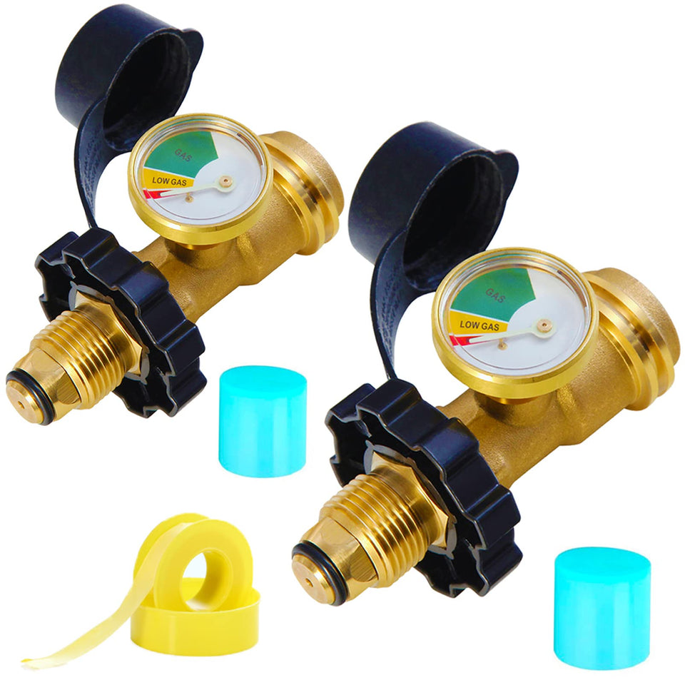 Chulan POL to QCC1 gauge adapter two-pack for reliable connections.