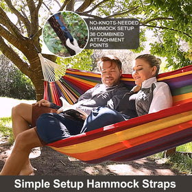 CHULIM hammock bed measures 94.5x63 inches for two-person lounging