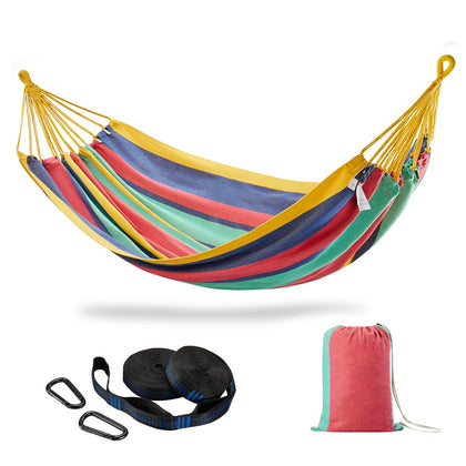 CHULIM Brazilian Double Hammock ready for outdoor setup with tree straps