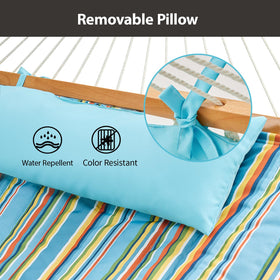 CHULIM detachable pillow enhances comfort during reading or napping outdoors.