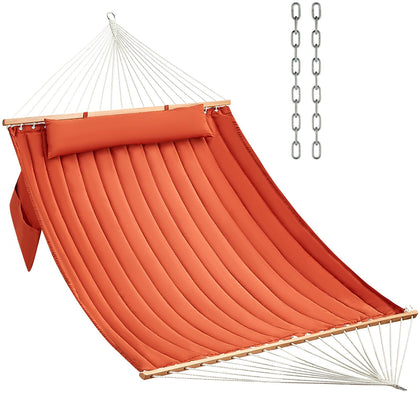 CHULIM double-quilted hammock with terracotta fabric for outdoor comfort