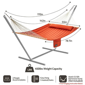 CHULIM hammock measures 78.7 by 55 inches for two