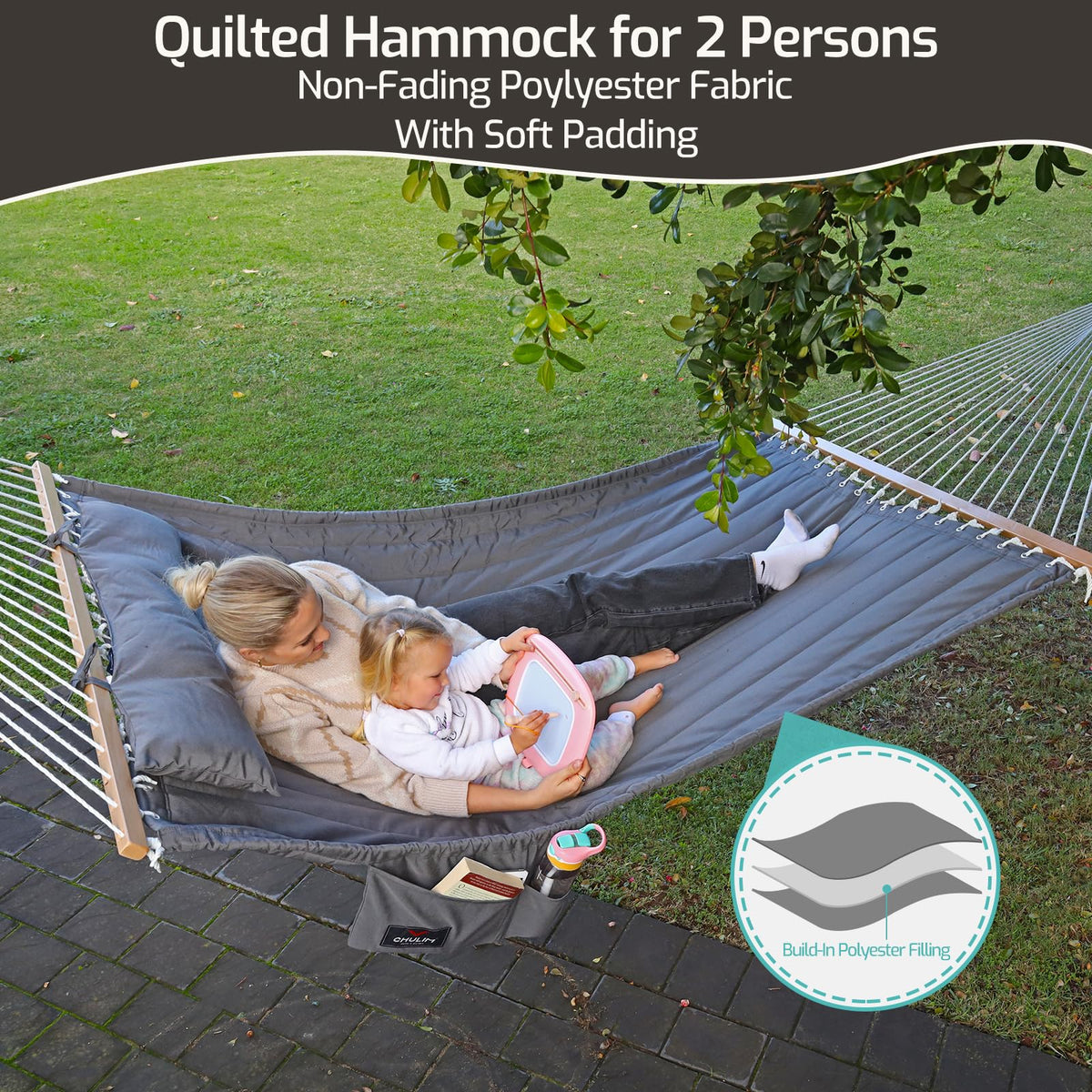 CHULIM quilted design with soft padding enhances comfort and rest.