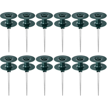 Chumia 10-inch hose guide spike planted in soil keeping hoses away from flower beds