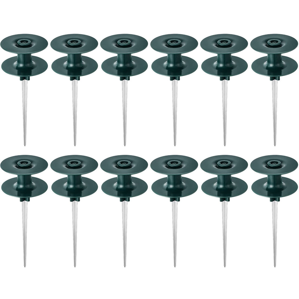 Chumia 10-inch hose guide spike planted in soil keeping hoses away from flower beds