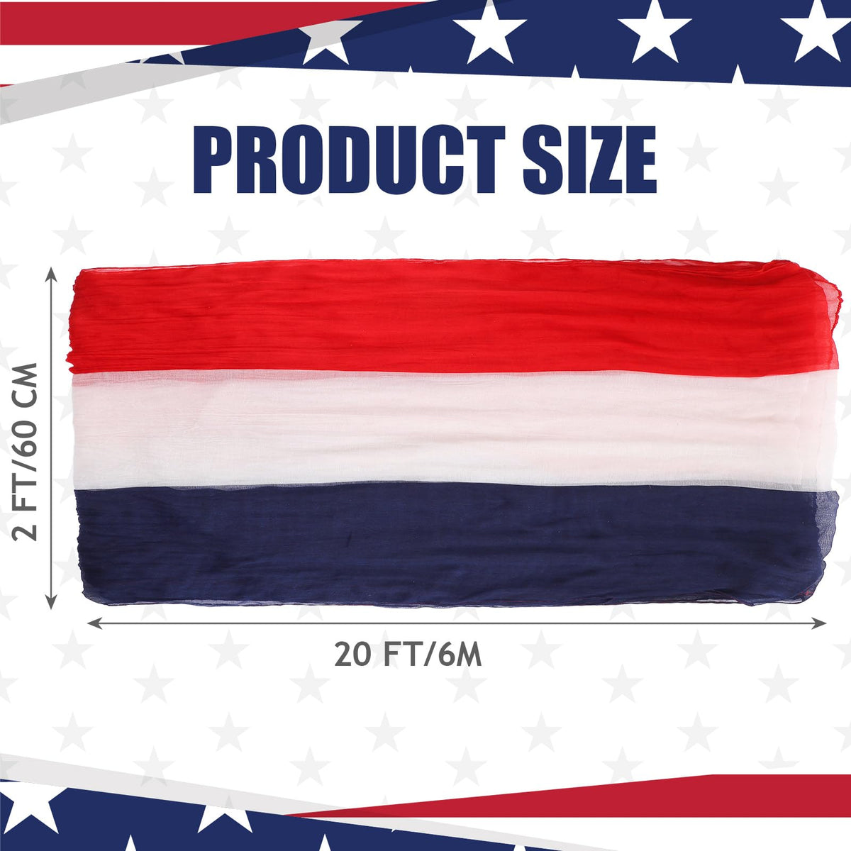 Chumia 4th of July banner close-up highlights vivid patriotic colors.