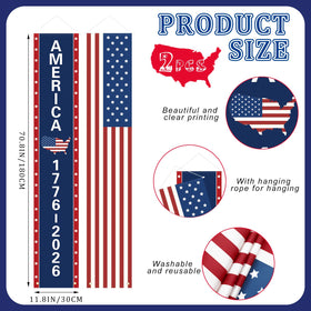 Chumia 4th of July banner with sturdy grommets for secure outdoor hanging.
