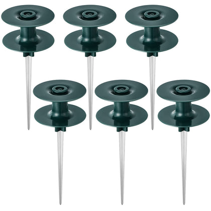 Chumia garden hose guide spike 10-inch dark green keeps hoses away from flower beds.