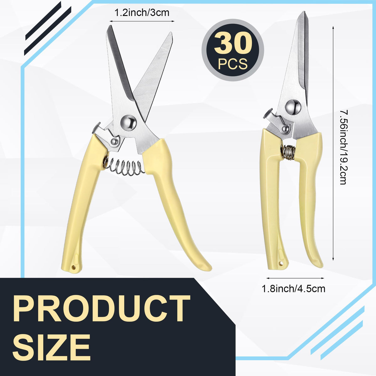 Chumia heavy-duty pruning scissors blade delivers precise cuts on stout stems
