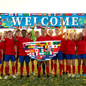 Chumia lightweight polyester flags withstand sun and wind for events.