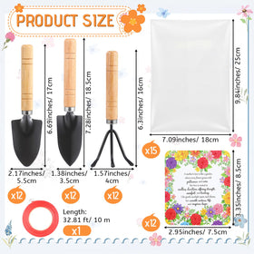 Chumia mini gardening tools with ergonomic handles for comfortable planting.