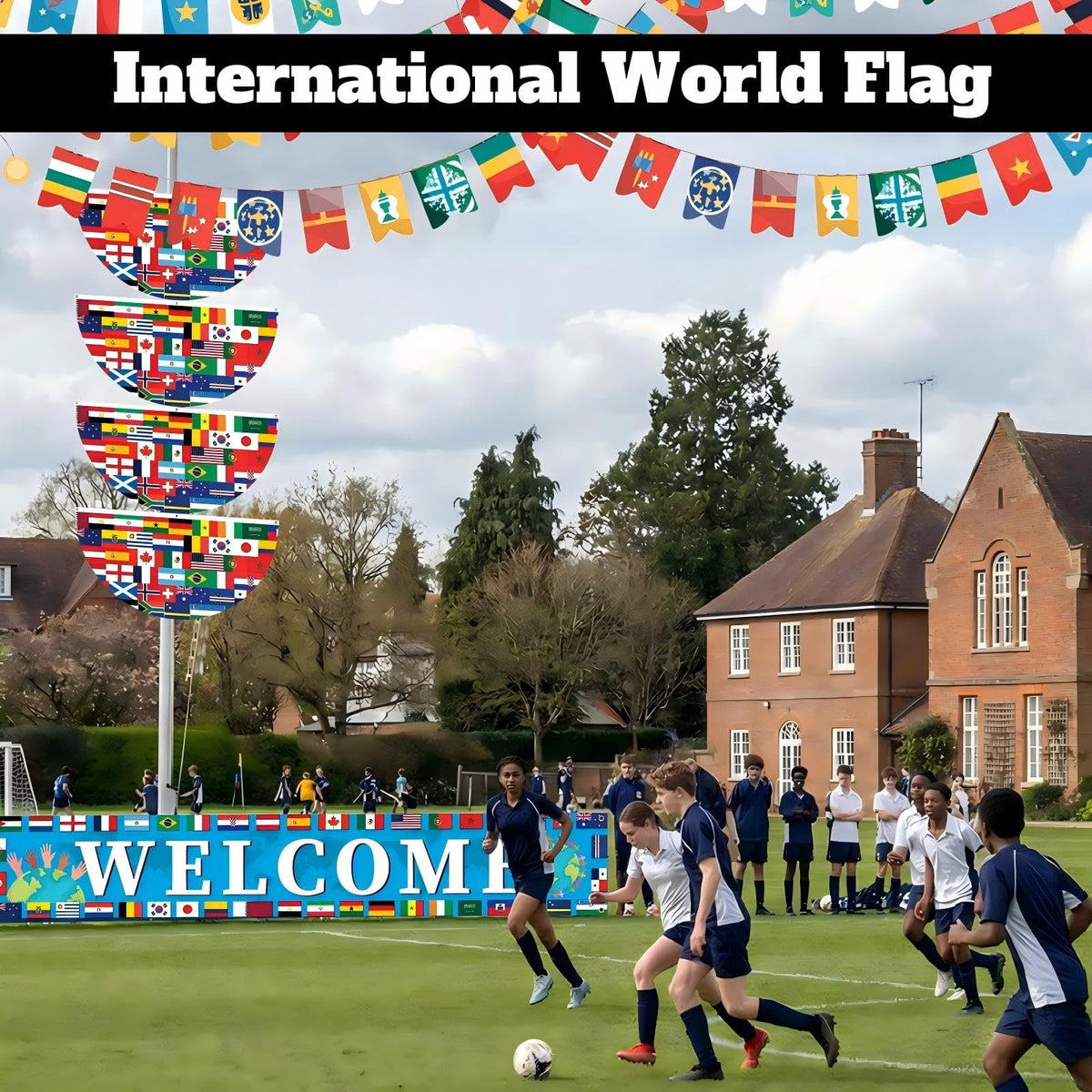 Chumia four flags and one banner package ideal for international events.