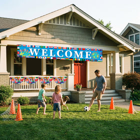 Chumia porch garden decor with flags elevates seasonal celebrations.