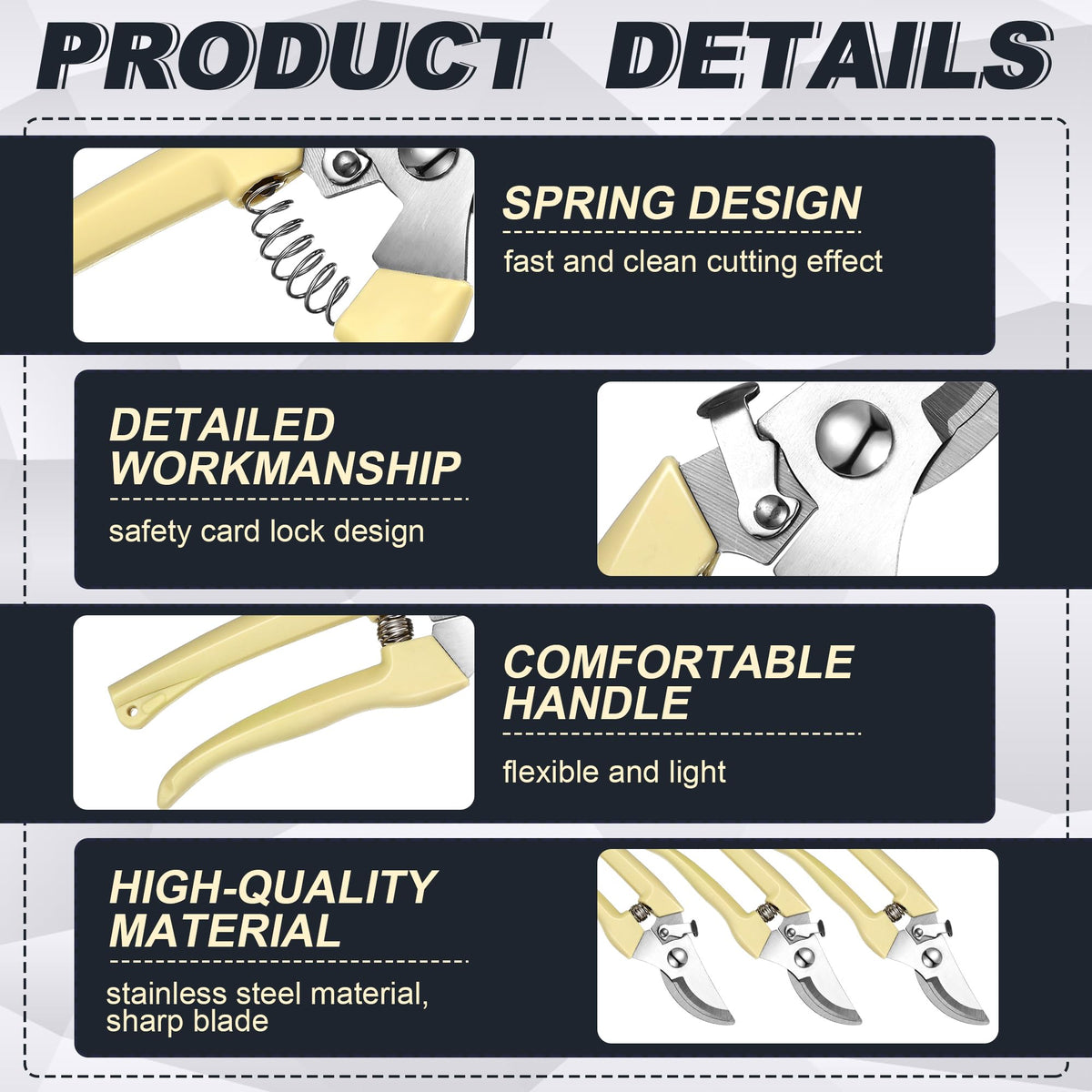 Chumia precision cut guarantees clean snips on delicate stems