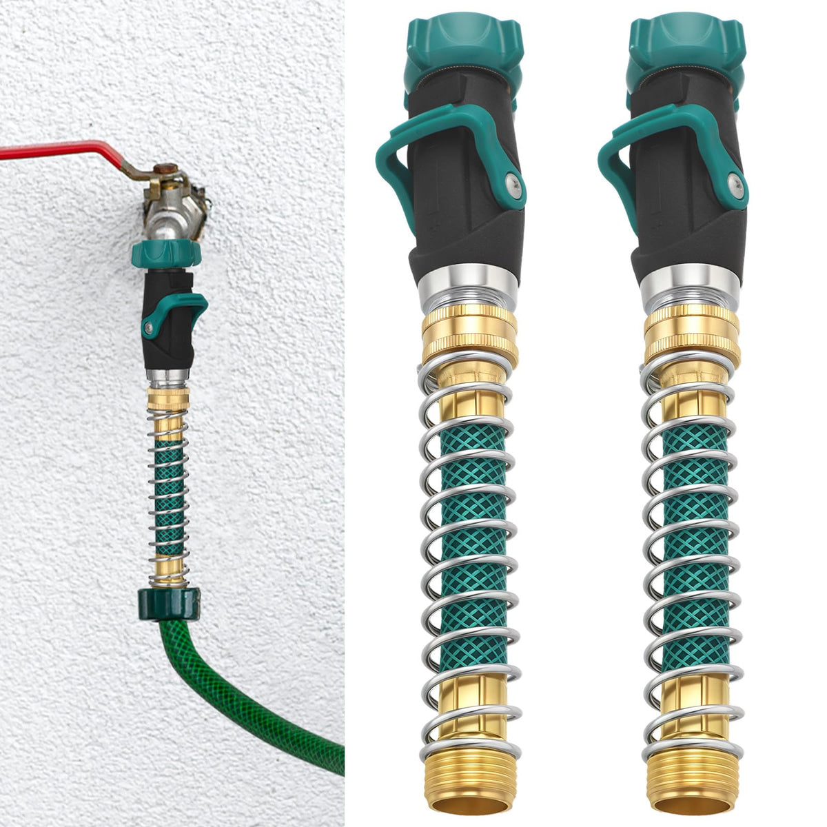 Chunful 2-pack 1-Way Hose Connection with two valves for easy watering setups.