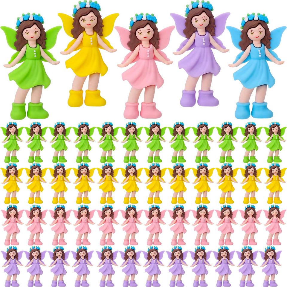 Chunful 50 mini fairy figures for garden decor and party fun