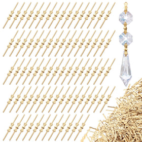 Chunful bow tie crystal connector gold secures chandelier crystals with ease.
