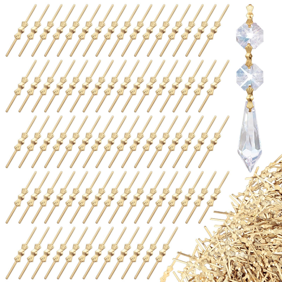 Chunful bow tie crystal connector gold secures chandelier crystals with ease.