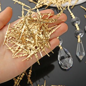 Chunful crystal garland connector gold allows quick assembly of decorative strands.