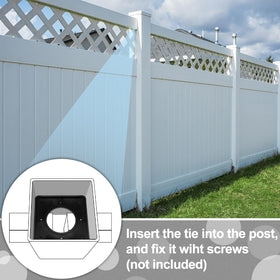 Chunful durable vinyl fence support keeps rails in place over time