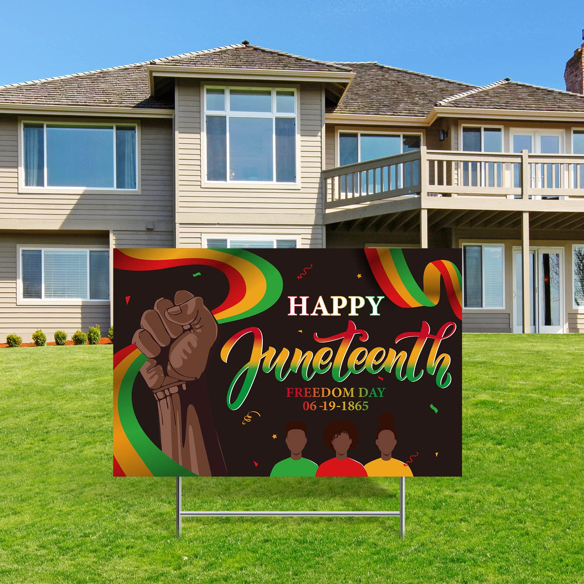 Chunful Juneteenth front yard decor boosts curb appeal