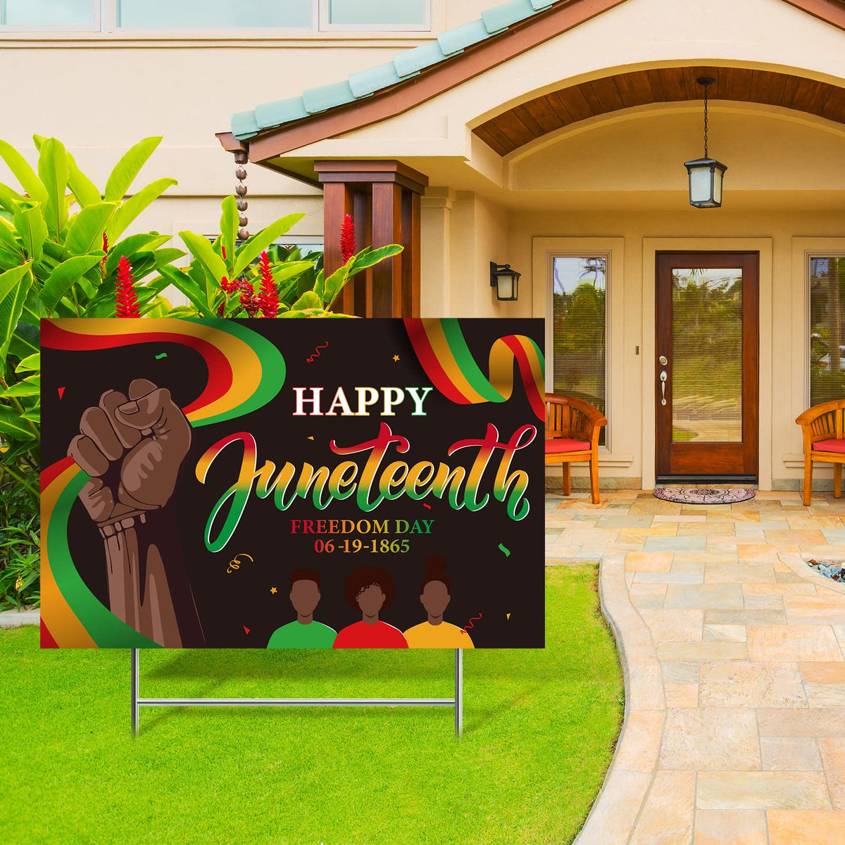Chunful Juneteenth party decorations create a festive entrance