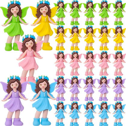 Chunful mini fairy figurines in flying poses for whimsical garden scenes