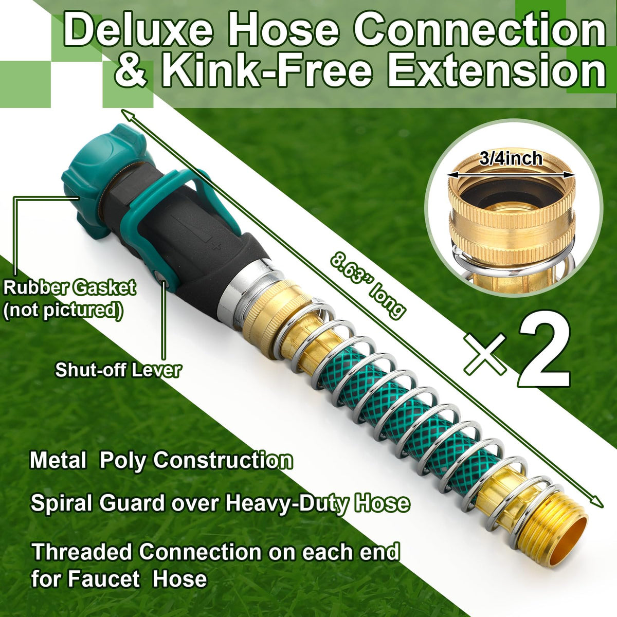 Chunful outdoor faucet extender 57-inch reaches plants without bending.