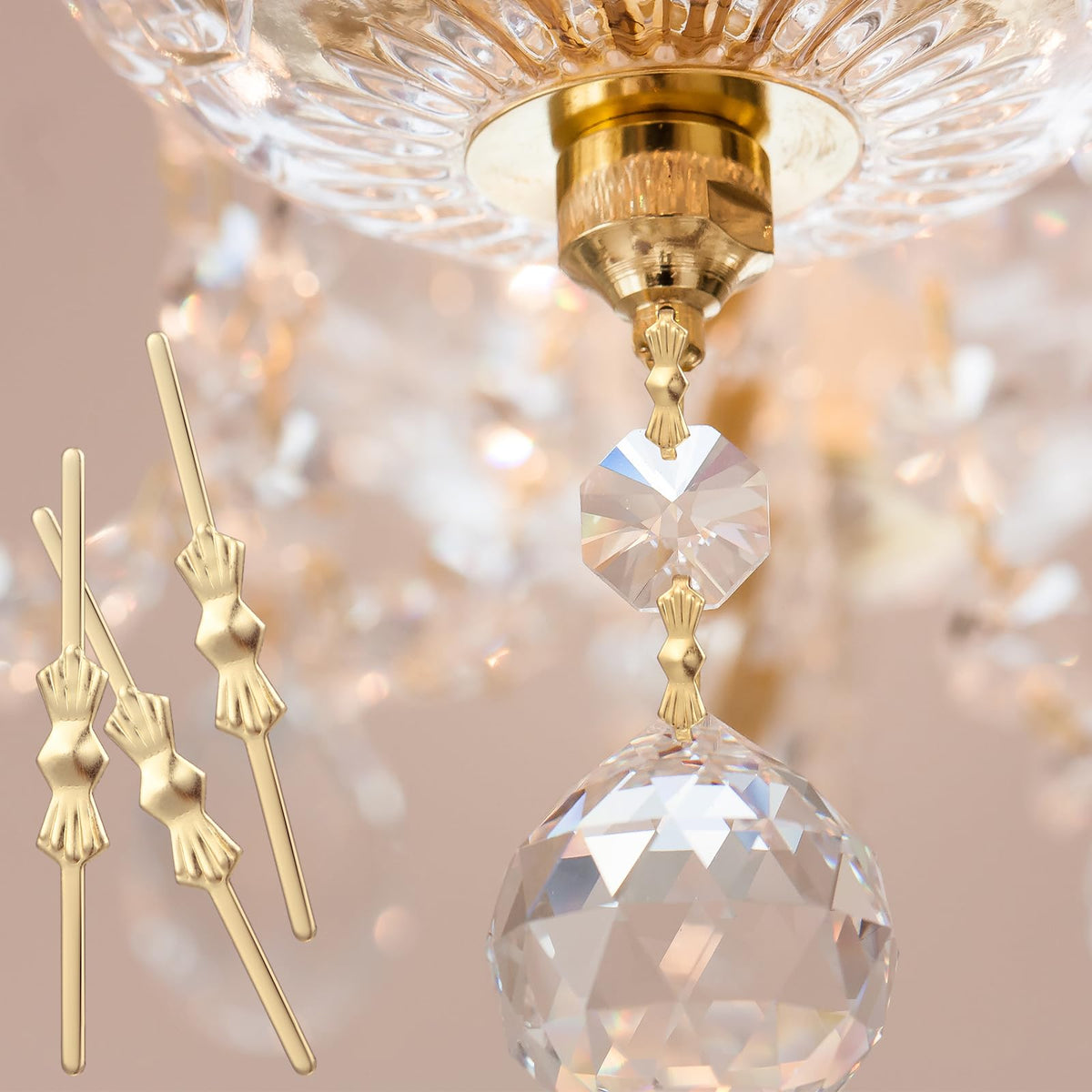 Chunful replacement chandelier connector gold serves as a reliable spare part.