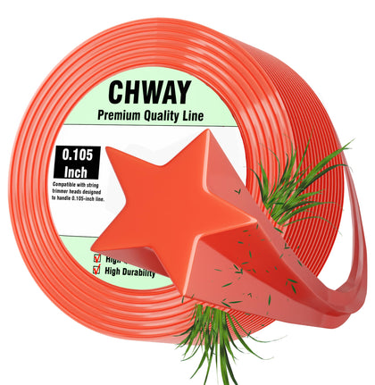 Chway 105 heavy-duty pentagram trimmer line for deep cutting in dense brush.