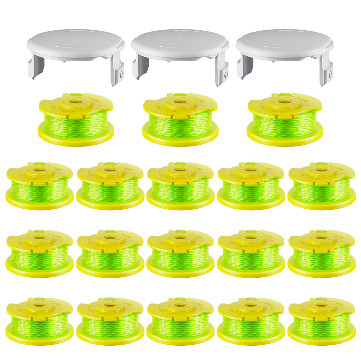 Chway 21 Pcs AC80RL3 spools bundle ready for reliable yard maintenance.