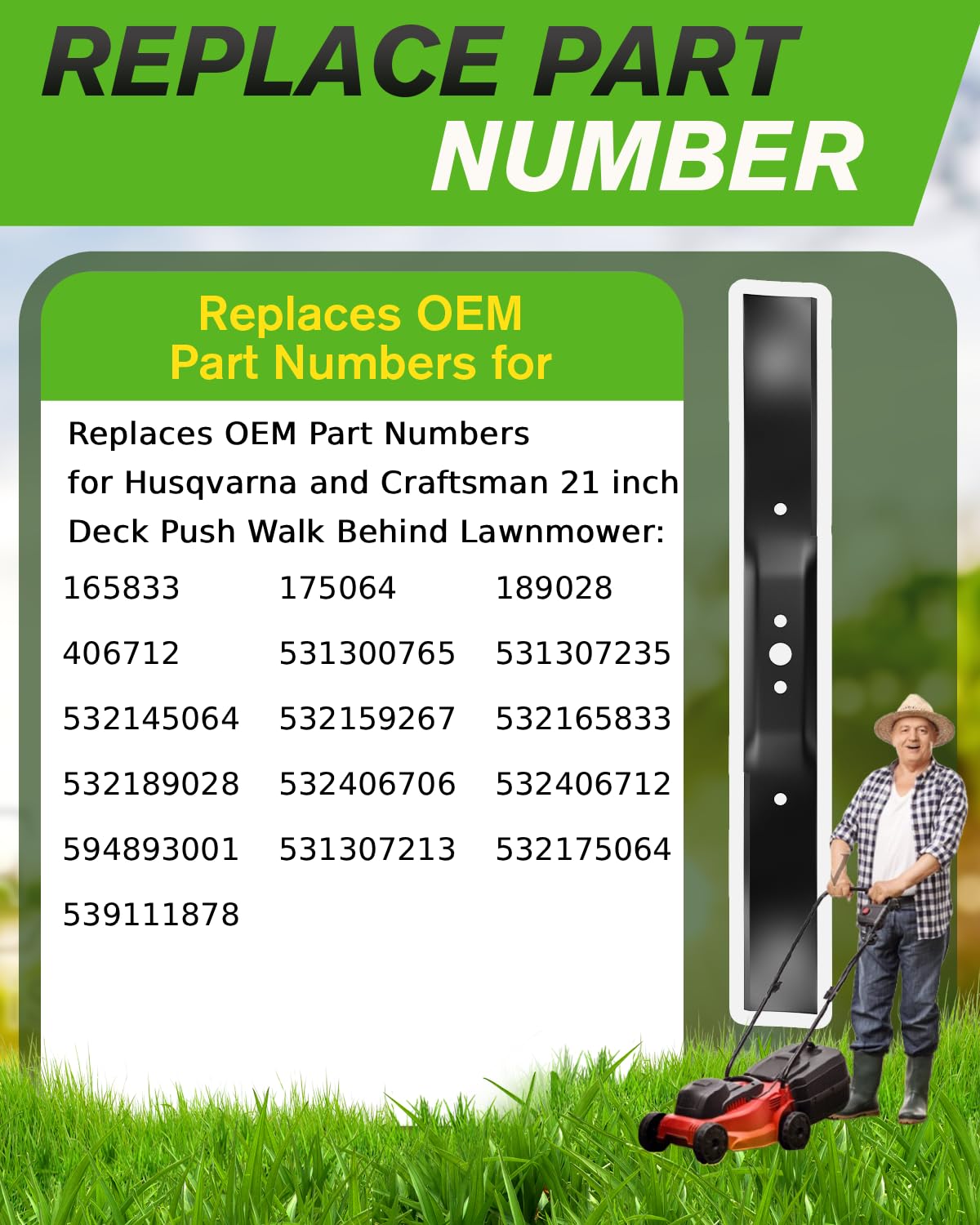 Chway 331737B blade on a 21 inch deck improves airflow for efficient mulching