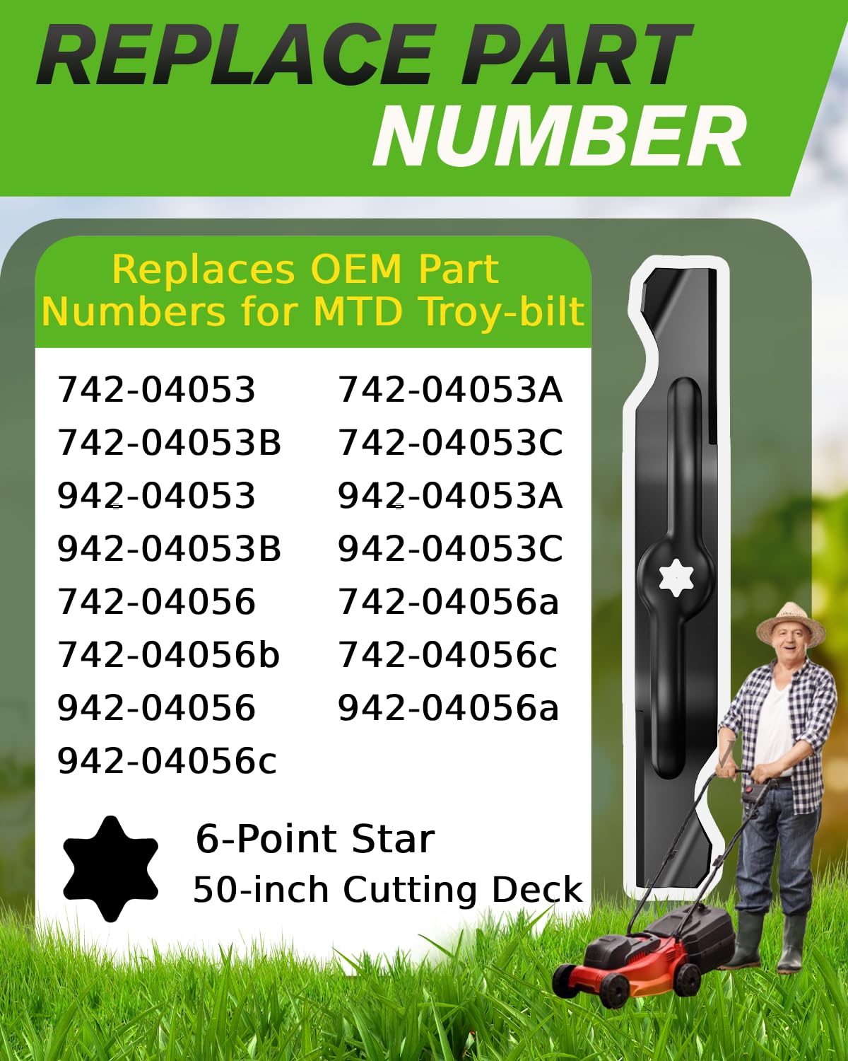 Chway 6-point star center hole blade enabling secure mounting.