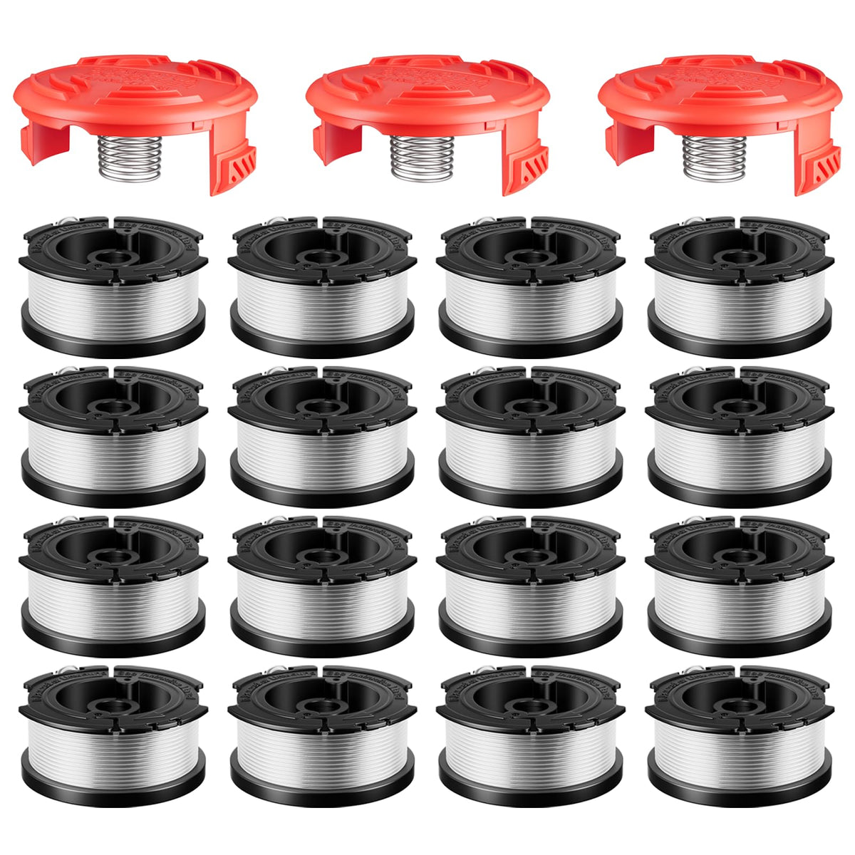 Chway AF-100 spool assembly showing replacement spools for easy yard upkeep