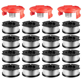 Chway AF-100 spool assembly showing replacement spools for easy yard upkeep