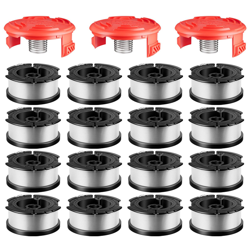 Chway AF-100 spool assembly showing replacement spools for easy yard upkeep