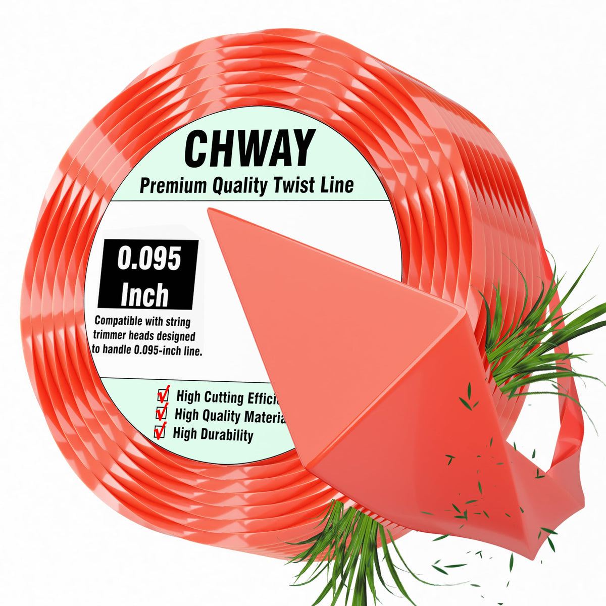 Chway AL2420P 0.095-inch triangle twisted line for EGO 56V trimmers improves cutting efficiency