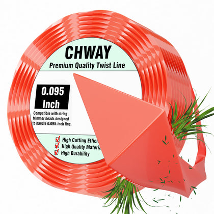 Chway AL2420P 0.095-inch triangle twisted line for EGO 56V trimmers improves cutting efficiency