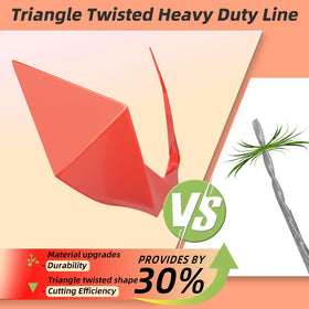 Chway AL2420P heavy-duty 160 ft trimmer line enhances durability for tough weeds