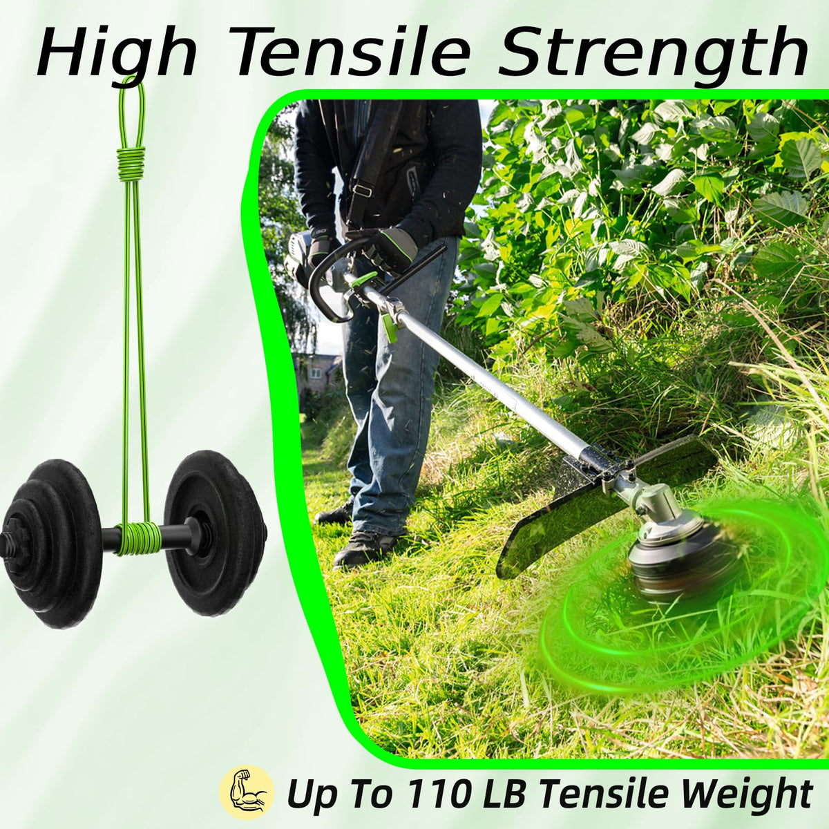 Chway durable polymer composite trimmer line in rugged yard use