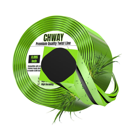 Chway Square-Twist 0.095 trimmer line spool closeup for durable, precise cuts