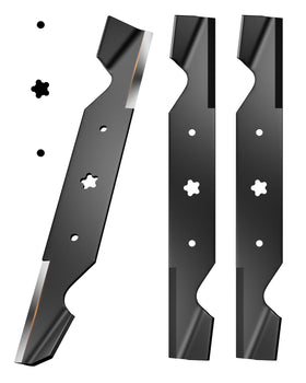 Chway Z254F 5-point star mulching blades ready for Husqvarna 54-inch deck
