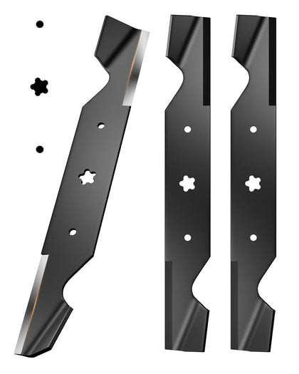 Chway Z254F 5-point star mulching blades ready for Husqvarna 54-inch deck
