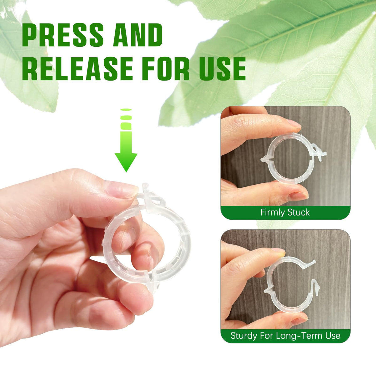 Chyaya plant clip in outdoor garden setup guiding tomato vines.