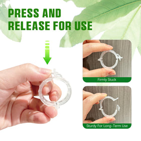 Chyaya plant clip in outdoor garden setup guiding tomato vines.