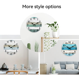 CHYLIN nautical blue wall clock suitable for lake houses